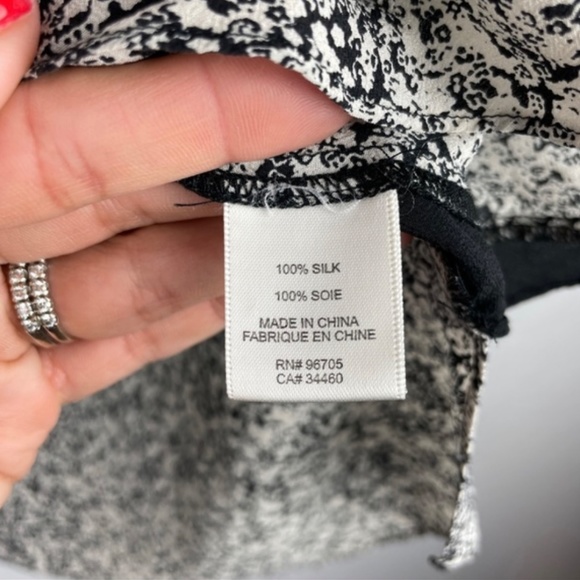 Rebecca Taylor 100% Silk Woodcut Colorblock Blouse - Picture 6 of 14